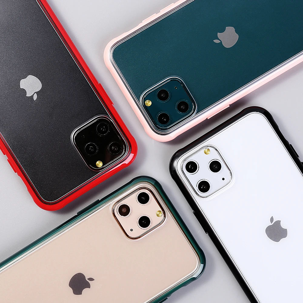 Матовый Прозрачный чехол для телефона iPhone 11 Pro Max XR X XS 6s 7 8 Plus силиконовая рамка