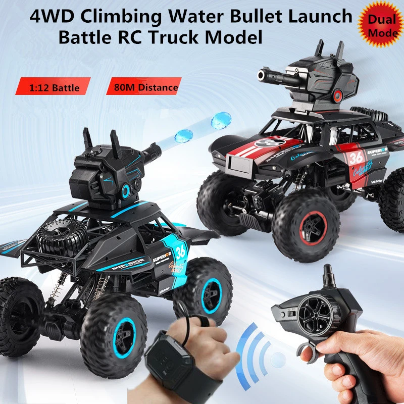 parent-child-interaction-water-bullet-launch-battle-rc-car-1-12-4wd-45-degree-climb-gravity-sensor-watch-remote-control-car