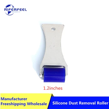 

Mini Silicone Manual Dust Removal Sticky Roller Anti-static Cleaner Tool Cleanroom Silicon Tacky Roller With Flat Sheet Handle