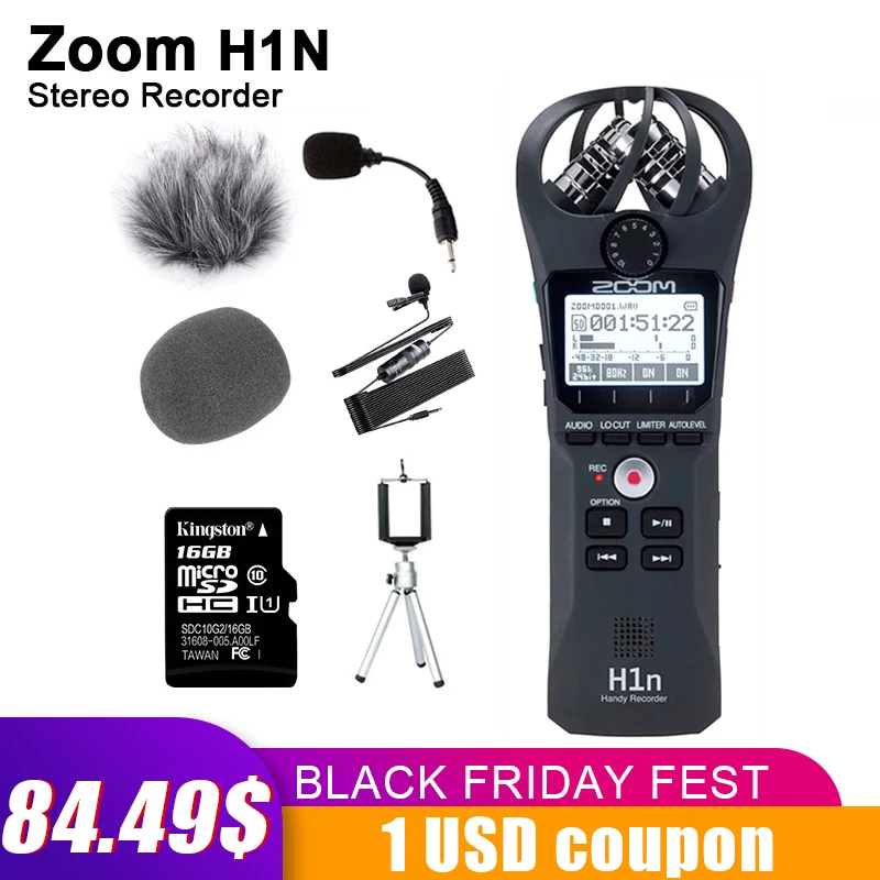 Original Zoom H1N Handy Digital Voice Recorder