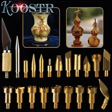 22 шт. медная ручка для сжигания дерева 3,7 мм трафарет паяльник наконечник для электрической пирографии инструмент для резьбы по дереву