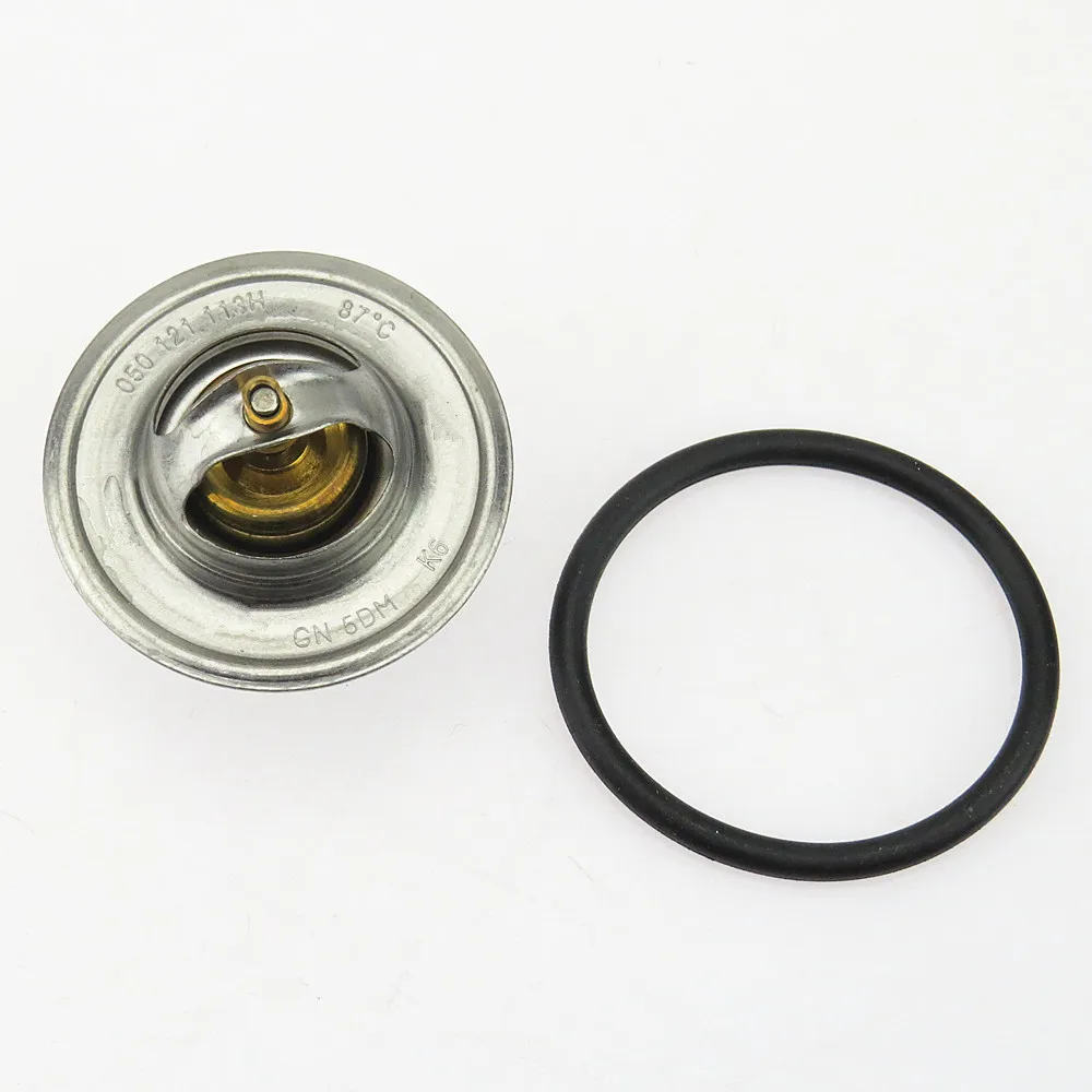 SCJYRXS 5Set 87 Celsius Degrees Engine Coolant Thermostat Temperature Sensor For Passat B5 Golf MK4 Beetle TT 050 121 113H