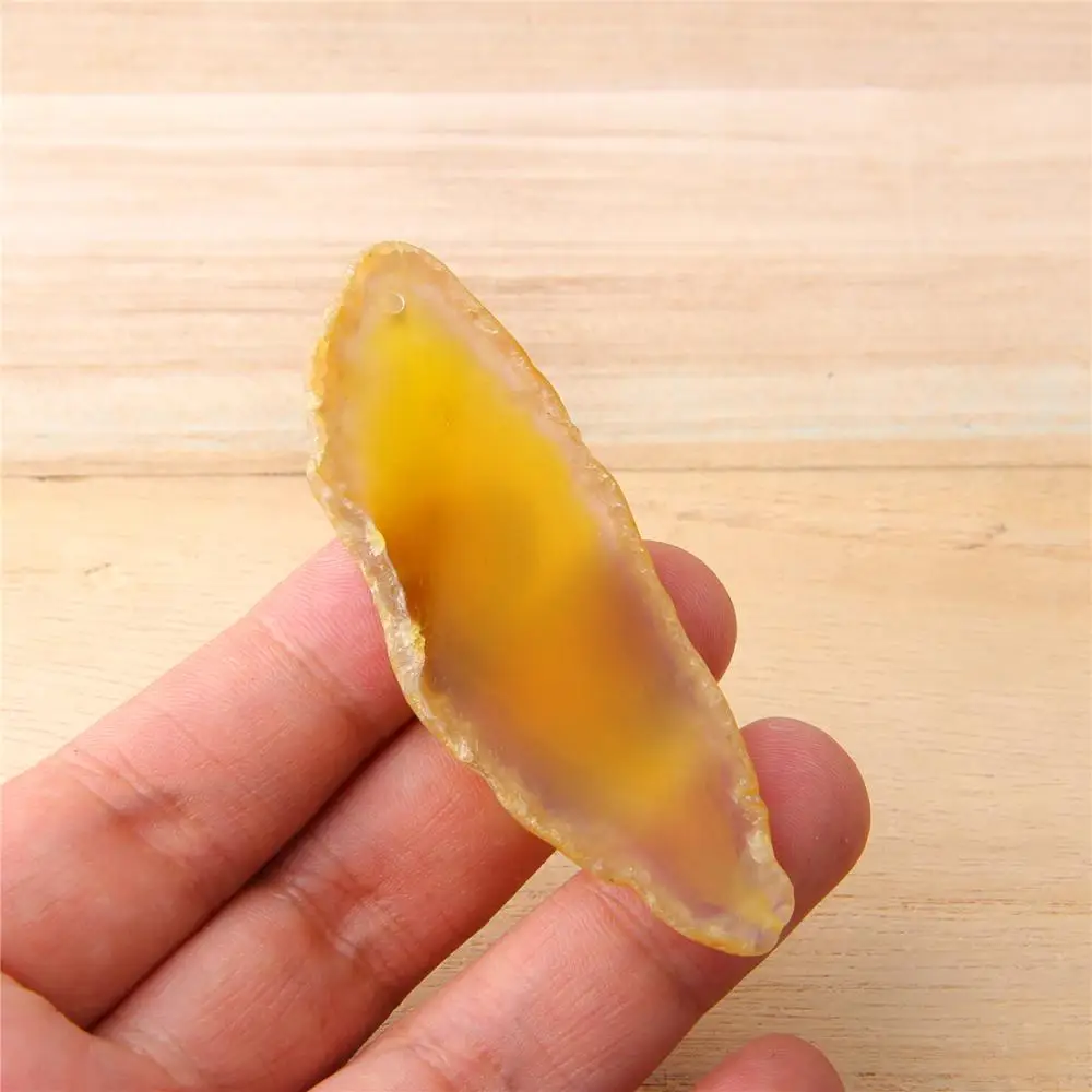 

Yellow Natural agates slice pendant druzy jewelry making finding yellow stone slice finding gifts handmade 23-26*56-73mm women