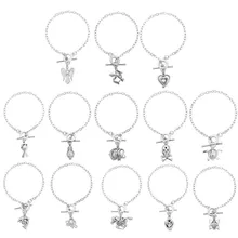 Модные панковские браслеты в форме черепа, цветов, пресноводных жемчужин, браслеты в форме сердца для женщин и девушек, подарки