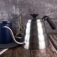 1200 мл кофе Gator залейте чайник из нержавеющей стали чайник гусиный носик с термометром для кофе