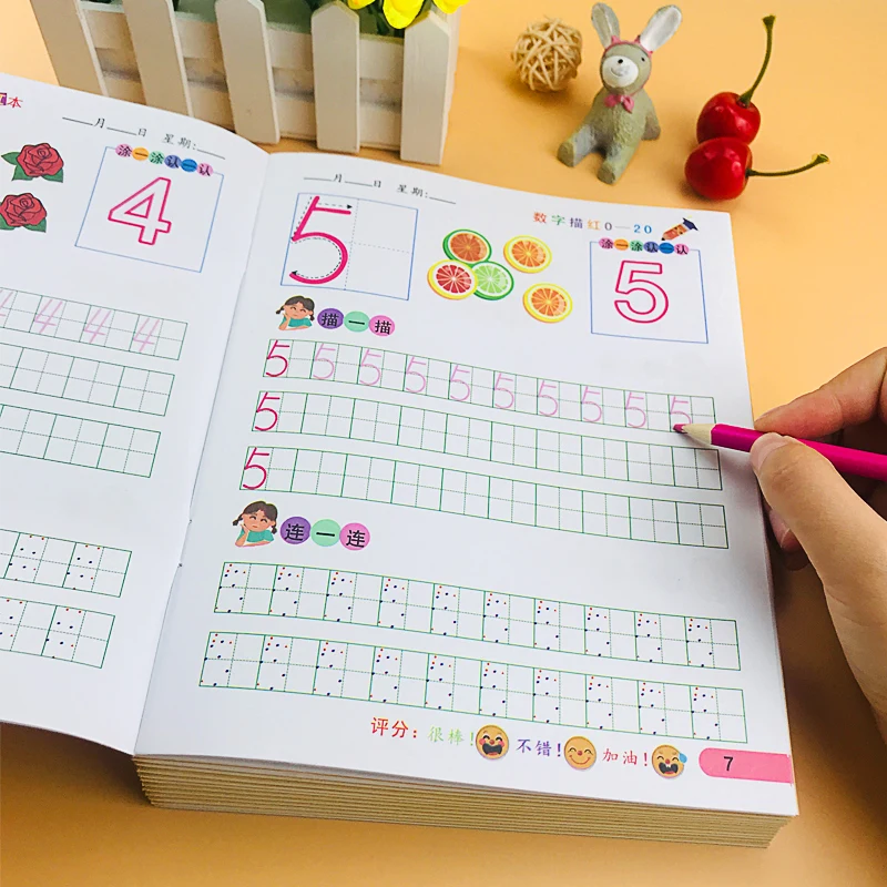 

12 livros/conjunto crianÃ§as adiÃ§Ã£o e subtraÃ§Ã£o aprendizagem matemÃ¡tica inglÃªs prÃ©-escolar matemÃ¡tica exercÃ­cio livro escrita prÃ¡