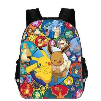

Cute Pokemon Printed School Backpacks Pikachu Schoolbag Preschool Backpack Kindergarten School Bag Pokemon Go Children Bagpack