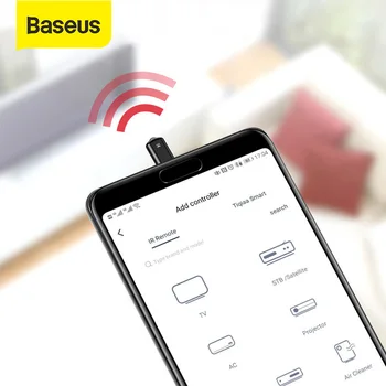 

Baseus Wireless Remote Control for Samsung Xiaomi Infrared Remote Control Adapter Type C Interface for Android STB TV Box