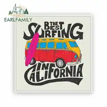 EARLFAMILY 13cm x 13cm for California Surf Surfing Car Stickers Vinyl JDM RV VAN DIY Fine Decal Windshield Trunk Truck Graphics EARLFAMILY 13cm x 13cm for California Surf Surfing Car Stickers Vinyl JDM RV VAN DIY Fine Decal Windshield Trunk Truck Graphics