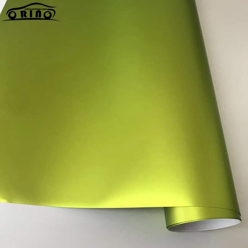 Lemon Green Metallic Matt Vinyl Film Wrap-4