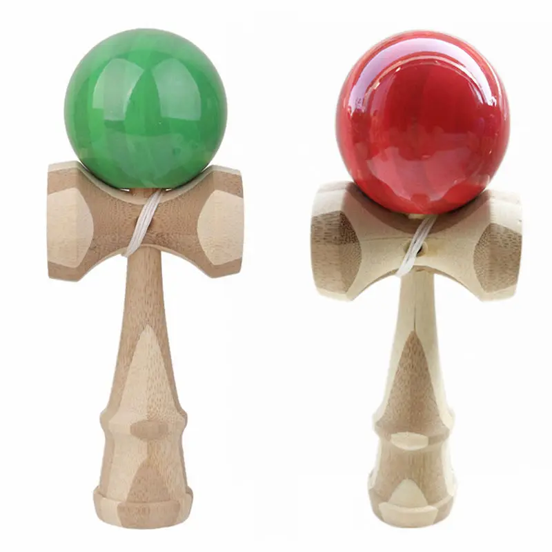 Прямая поставка-лучший Kendama для всех видов веселья Красного/бамбукового цельного бамбукового дерева-инструмент для создания лучшей координации рук и глаз