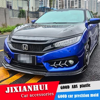 

For Honda Civic Body kit spoiler 2016-2018 For Civic ABS Rear lip rear spoiler front Bumper Diffuser Bumpers Protector