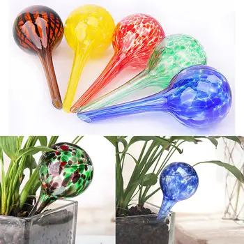 

Automatic Plant Watering Spheres Globes Outdoor Garden Pot Waterers Glass Colourful Potted Automatic Ball Waterer