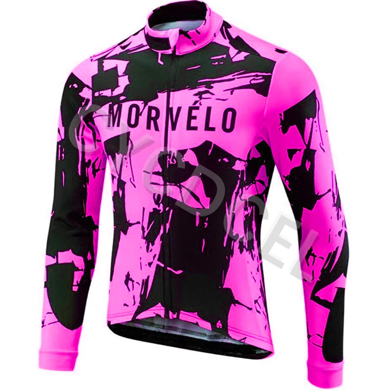 Morvelo Pro велосипедная майка из полиэстера с длинным рукавом, одежда для горного велосипеда, осенняя одежда для гоночного велосипеда, одежда для велоспорта, Ropa Ciclismo