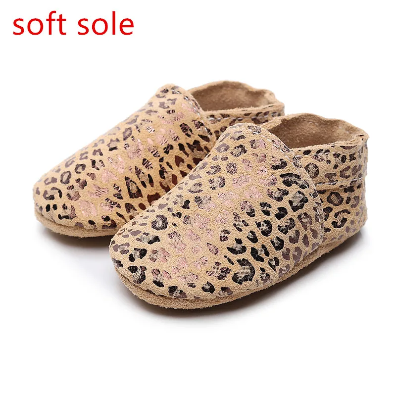 Детская обувь; кожаные детские мокасины; обувь из натуральной кожи; обувь для малышей на мягкой подошве; sapato infantil - Цвет: leopard
