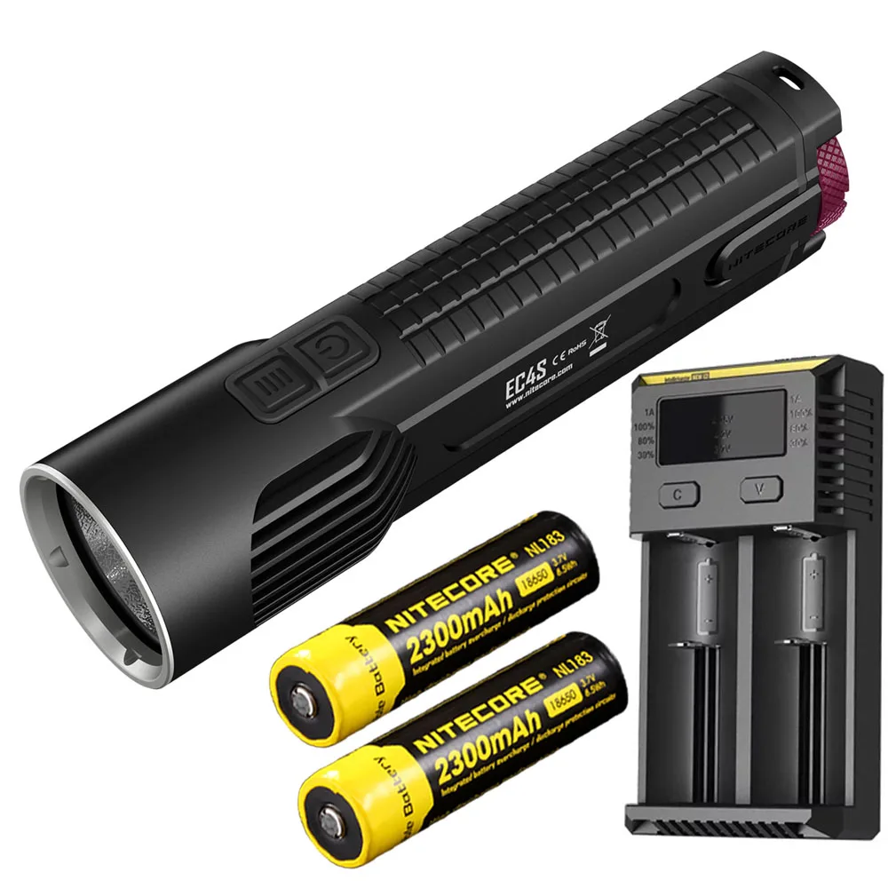 NITECORE EC4S ручной светильник для вспышки CREE XHP50 Макс. 2150 люмен луч бросок 280 м наружный фонарь поисково-спасательный Тактический светильник - Испускаемый цвет: EC4S NL1823 I2