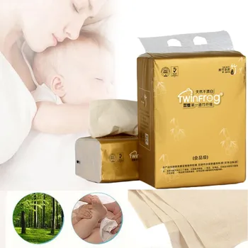 

Hollow Replacement Roll Paper Toilet Paper Table Kitchen 3 Layers Bamboo Home Bath Paper Wood Skin-friendly Paper Towels Toilet