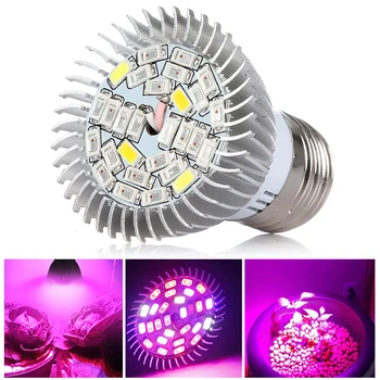 

LED Grow Light phyto lamp for plants E27 Full Spectrum 18W Light AC85-265V 110V 220V Greenhouse Flower Grow Lamp