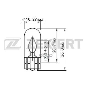 

Lamp W2 3 W 12v 2.3 W W2 * 4.6d zekkert art. LP-1169