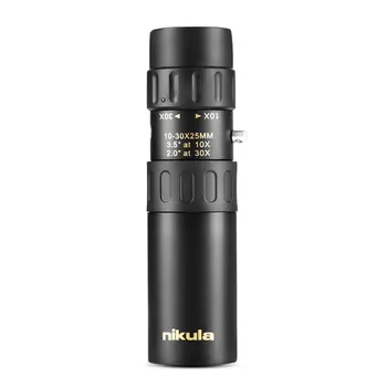 

Original binoculars Nikula 10-30x25 Zoom Monocular high quality Telescope Pocket Binoculo Hunting Optical Prism Scope no tripod