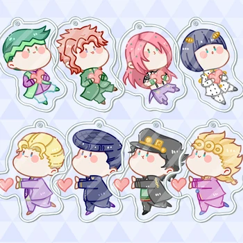 

Anime JoJo's Bizarre Adventure Kira Yoshikage Cosplay Cartoon Acrylic Stand Figure Plate Keychain Xmas Key rings Pendants Gifts