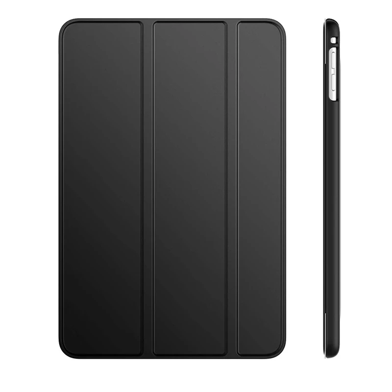 Умный чехол для iPad Mini 5 Чехол 7," [A2133/A2124/A2126/A2125], Автоматический Режим сна/пробуждения Mini5 чехол Назад Mini 4 A1538, A1550 - Цвет: Черный