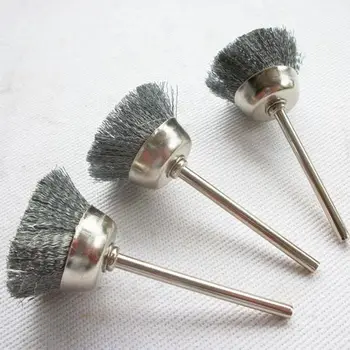 

Bowl Shape 13MM Diameter Stainless Steel Wire Brush Drill End 1/8 Shank 10pcs