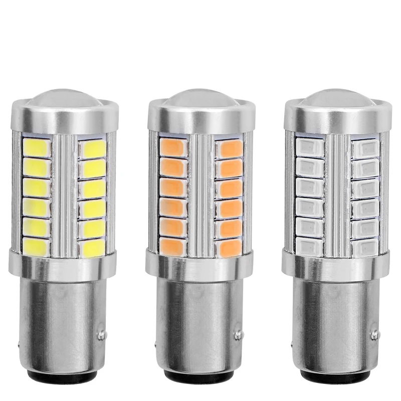 2PCS High Quality 1157 BAY15D P21/5W 33 SMD 5630 5730 LED Car Brake Lights Tail Lamps Turn Signal 33SMD Auto Rear Reverse Bulbs