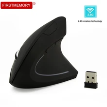 2,4G Беспроводная компьютерная игровая мышь эргономичная Вертикальная оптическая мышь 6 кнопок USB мыши геймер 1600 dpi регулируемая для ПК ноутбука