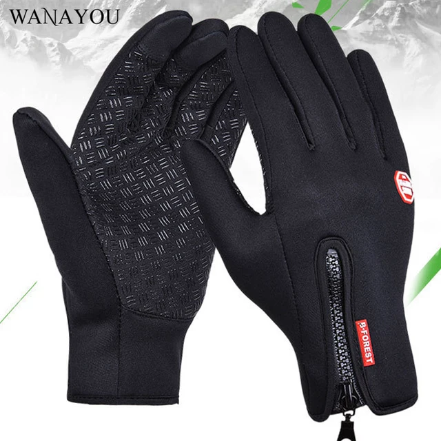 WANAYOU Unisex Touch Screen Hiking Gloves,Full Finger Winter Windproof Thermal Warm Gloves,Outdoor Sports Skiing Cycling Gloves 1