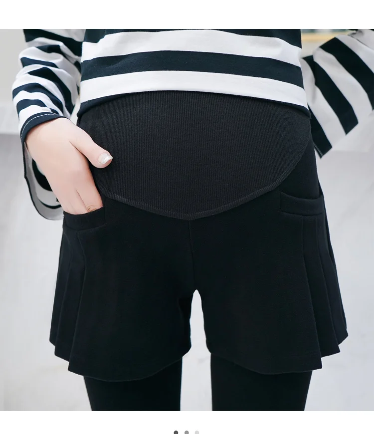Осенние и зимние шорты юбка Корейская версия диких сапог Брюки для беременных женщин шерстяные брюки для беременных женщин
