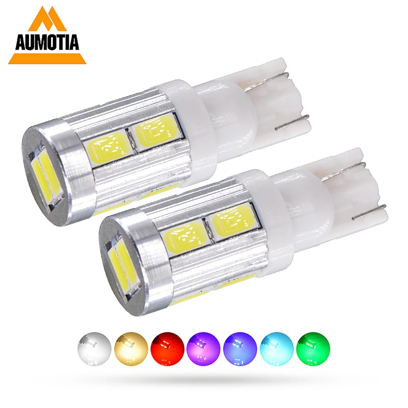 100x T10 W5W 10 светодиодный 5630 SMD168 клина автомобиля Замена обратный инструмент Панель лампы для Габаритные огни 12В