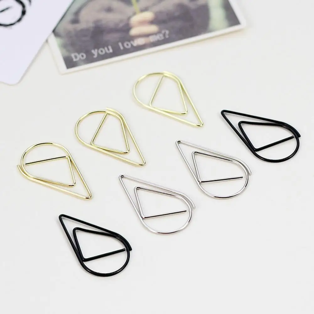 

50 pcs Gold Paper Clip Creative Special-shaped Clip Metal Office Accessories Paperclips Paper Clips Bookmark Photos Note Letter
