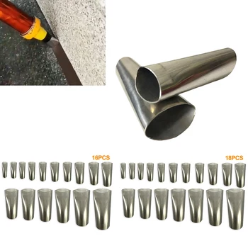 

16/18pcs Caulking Nozzle Spatulas Filler Stainless Steel Applicator Tool