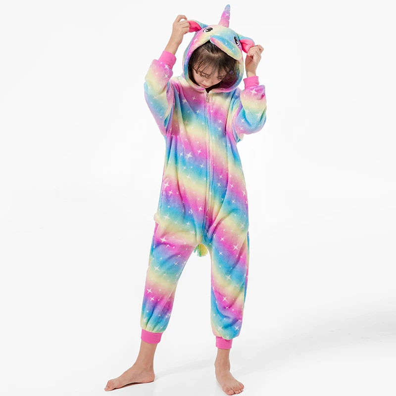 Pyjama Licorne Pour Enfants Couverture Pour Dormir Costume D Hiver Kigurumi Stitch Pour Garcons Et Filles Aliexpress