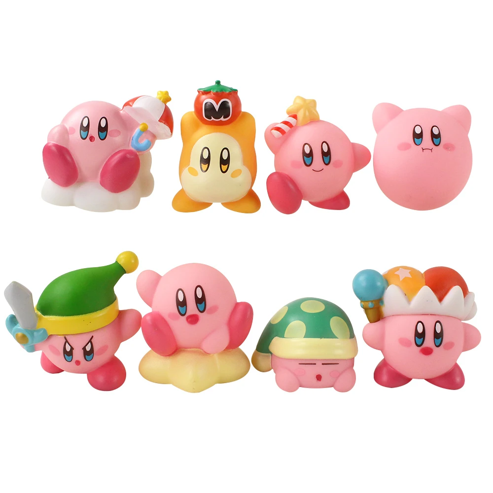 Figuras de acción de Kirby, juego de 8 unids/set de dibujos animados de  color rosa, Kirby, Waddle, Dee Doo, colecciona Mini muñecos de PVC, regalos  para niños|Figuras de acción| - AliExpress