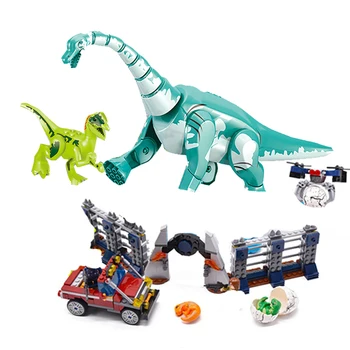 

Jurassic Dinosaurs World Park Run Away New Tyrannosaurus Dinosaur Building Blocks Set Kids Toys juguetes