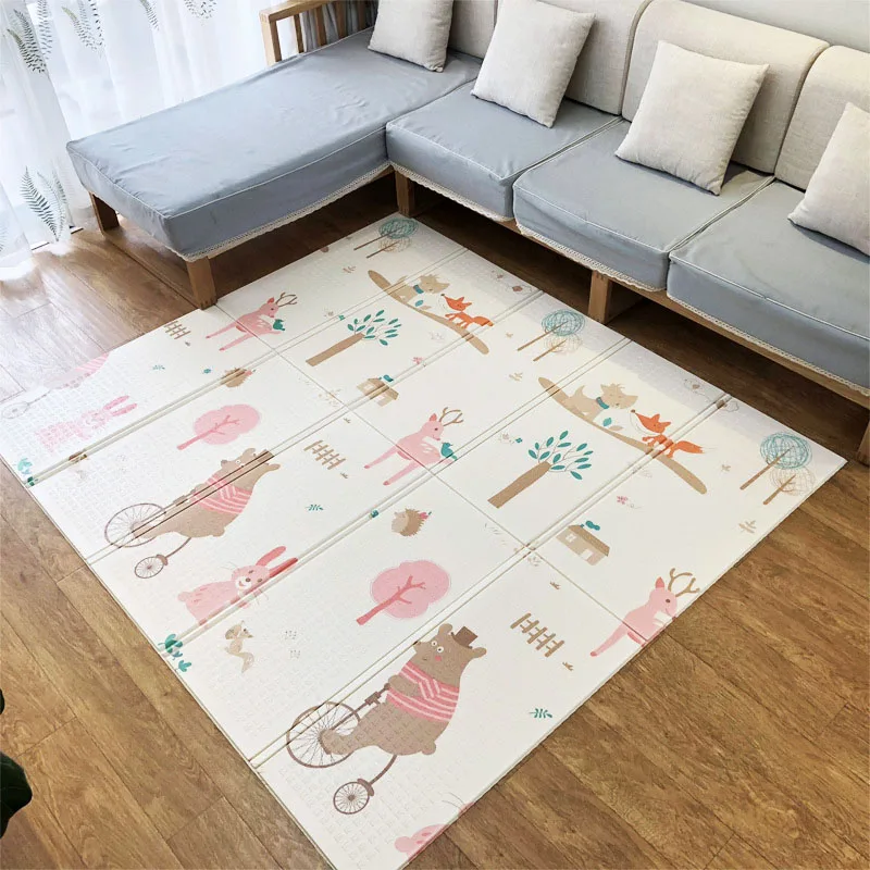200X180 см детский коврик для ползания, мультяшный игровой коврик XPE, детский игровой коврик, игровой коврик, складной Противоскользящий коврик для детской комнаты