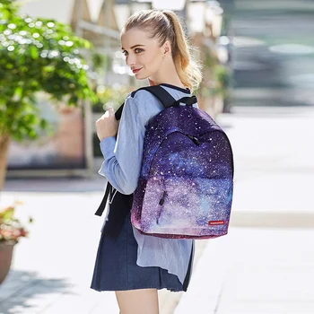 

Multicolor Backpack Stylish Galaxy Bookbags Star Universe Space School Bags For Teenager Harajuku Women Rucksack 2020 Laptop New