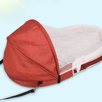 

Portable Bassinet Travel For Baby Foldable Baby Bed Sun Protection Mosquito Net Breathable Infant Sleeping Basket With Toys