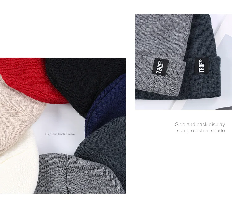 Зимняя вязаная шапка Skullies Beanies, зимняя шапка с надписью True, мягкая шапка в стиле хип-хоп для мужчин и женщин, повседневный широкий берет-Боб, унисекс, прочная чашка