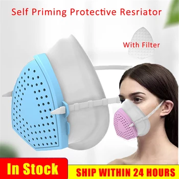 

Face-Mask Filter Dustproof Anti-Fog Silicone Masks Anti-Fog With 1PC Mask Filter Prevent Droplets Dustproof Anti pollution