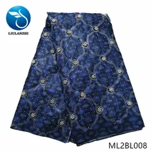 LIULANZHI африканская восковая ткань s настоящая восковая ткань с камнями/бусинами Лидер продаж Анкара восковая Хлопковая Ткань 6 ярдов ML2BL001-ML2BL008