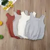Newborn Baby Girl Boy Solid Cotton Linen Romper Jumpsuit Outfits Summer Sleeveless Clothes 0-18M ► Photo 3/6