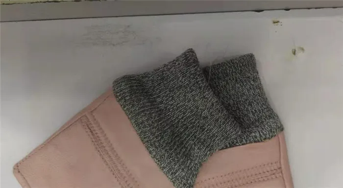 pink Зимние женские перчатки без пальцев, кожаные, кроличий мех, женские, для вождения автомобиля, женские теплые перчатки из овечьей кожи - Цвет: pink
