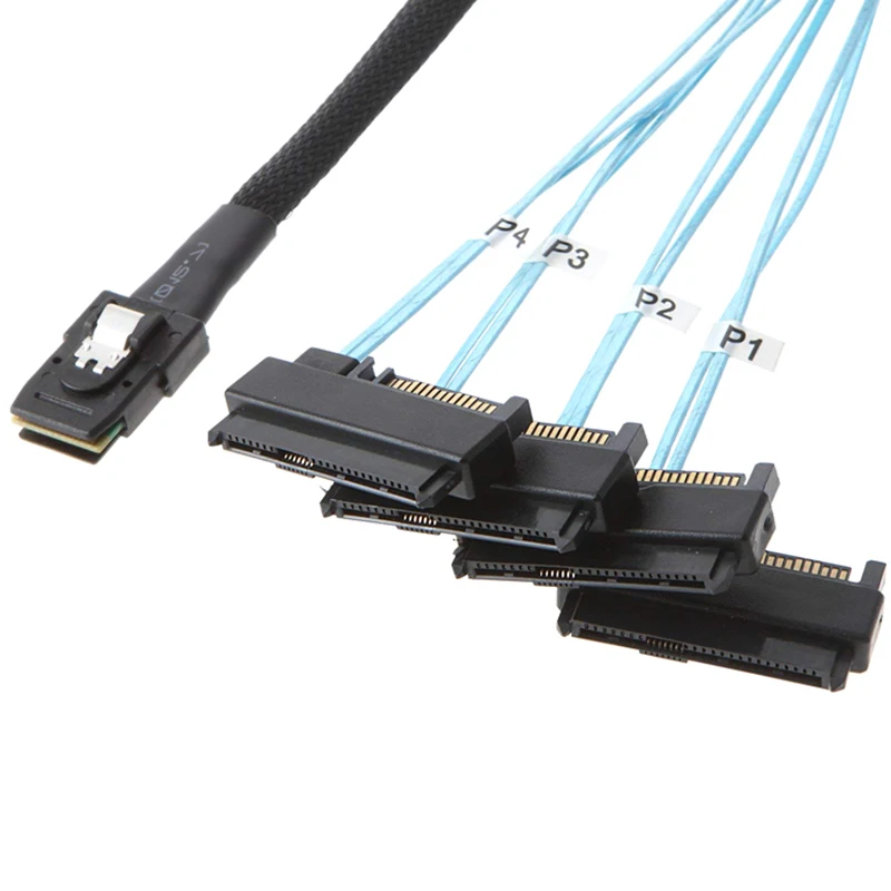 SAS SFF 8087 To 4 SFF 8482 Internal Mini SAS Cabl SATA Cable 36pin 8087