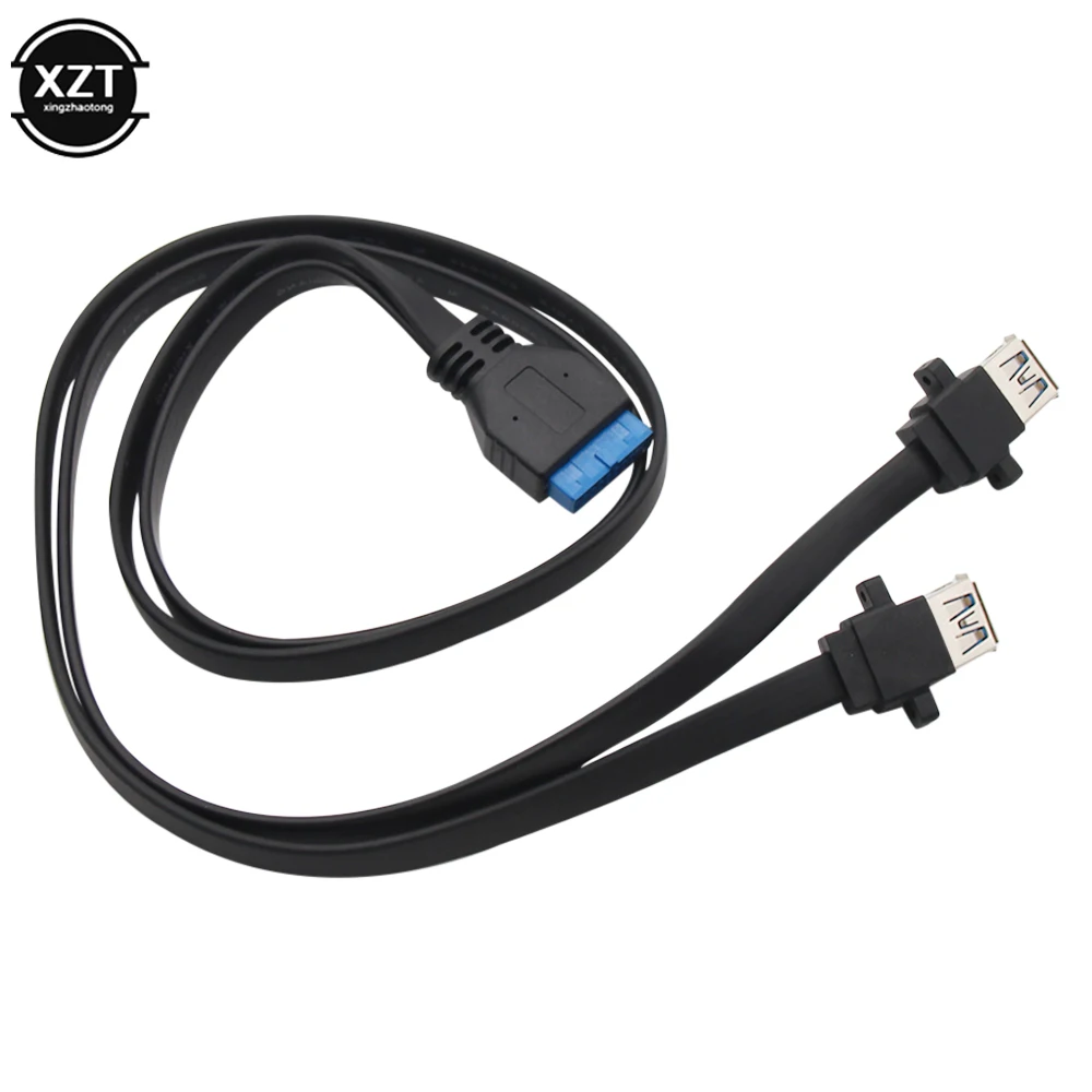2 Port USB 3.0 Front Panel 20 Pin USB3.0 Hub Expansion Bay Adapter Plastic Bracket for PC Desktop 3.5 Inch Floppy Bay — view 2