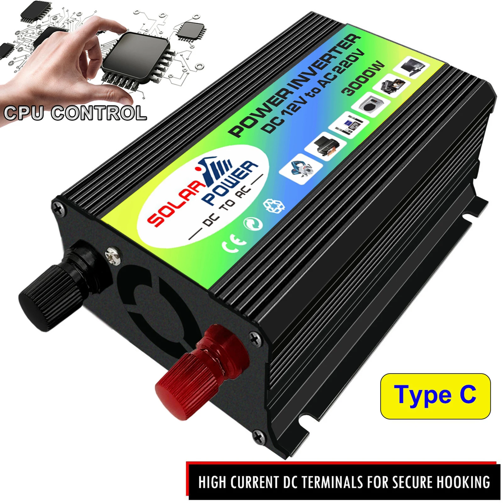 300W Car Power Inverter Converter DC 12V AC 220V Voltage Transformer Power Converter 2 USB Ports Adapter Portable Auto Modified