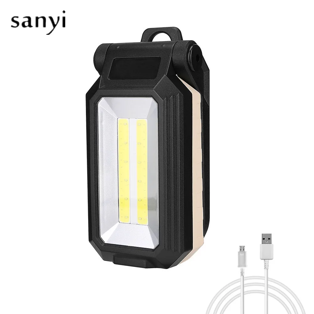 USB Rechargeable LED Camping Lantern Super Bright Portable Lanterns Work Light Inspection Lamp Built in Battery Hook Magnet | Лампы и