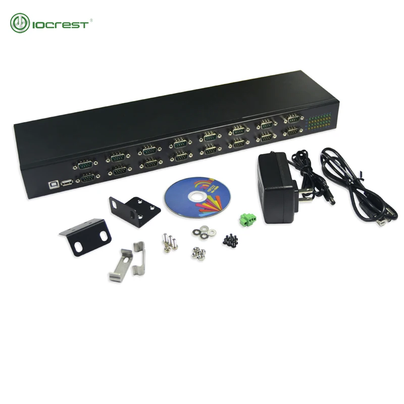 IOCREST USB 2,0 до 16 портов RS232 DB9 9pin конвертер последовательный адаптер мультипликатора контроллер концентратор ftdi чипсет